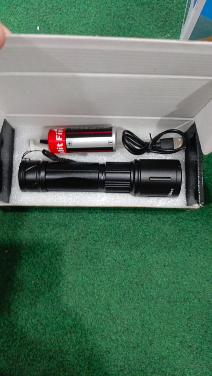 Portable LED flashlight, 3 light intensity modes, USB, View Gallery - Pakistan