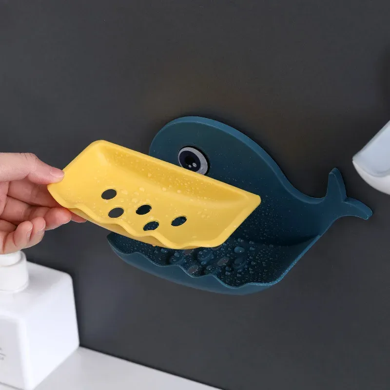 Whale Fish Shaped Soap Holder for Bathroom |  Wall Mounted Soap Bar, Holder Rack for Shower Wall, Kitchen, Bathroom - random color(1 PC) View Gallery - Pakistan