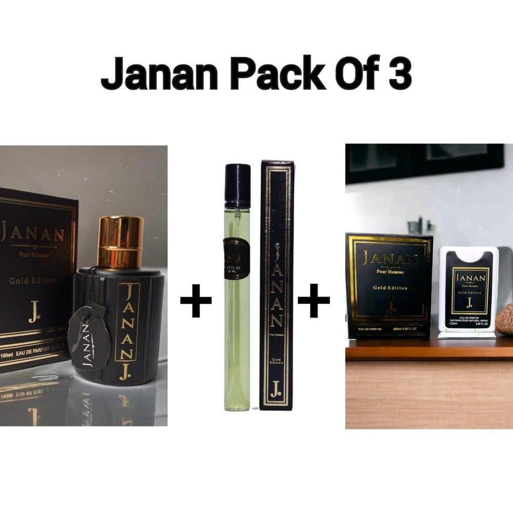 (Pack Of 3 ) J. Janan Gold Edition Long Lasting Fragrance Unisex Perfume