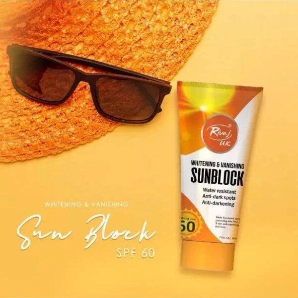 Rivaj UK Sun Block Spf 60 Original Rivaj UK Whitening &amp;amp; Vanishing Sun Block SPF / PA+++ 60