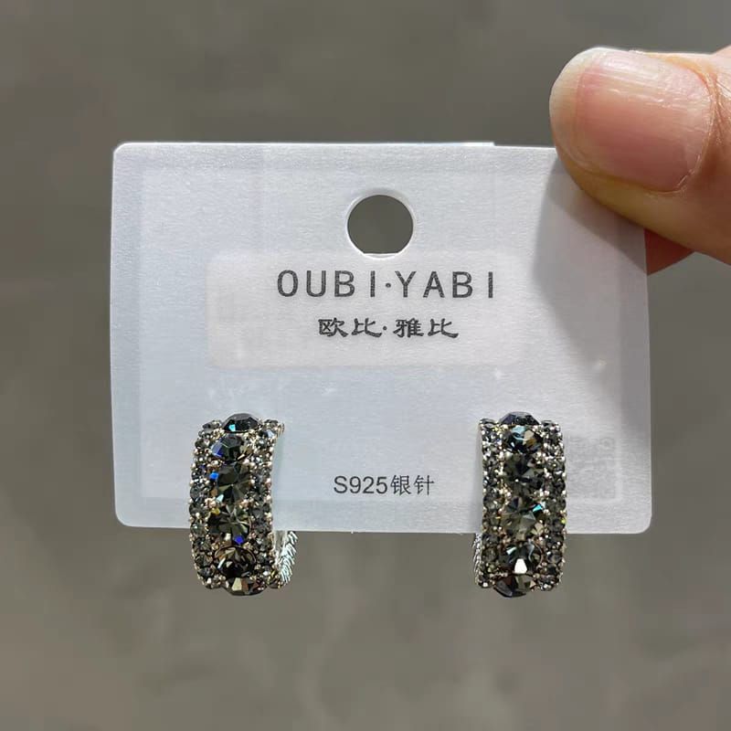 Korean luxury zirconium hoops Earrings  For Girls View Gallery - Pakistan