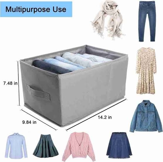 Cart Jeans organizer 6 grids foldable organize 70 GSM (random colors) View Gallery - Pakistan