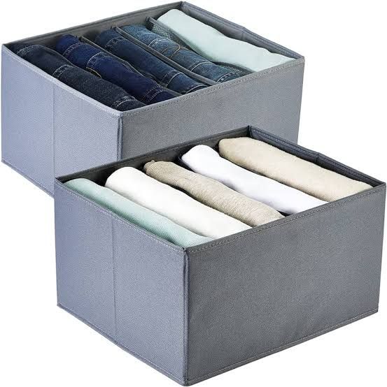 Cart Jeans organizer 6 grids foldable organize 70 GSM (random colors) View Gallery - Pakistan