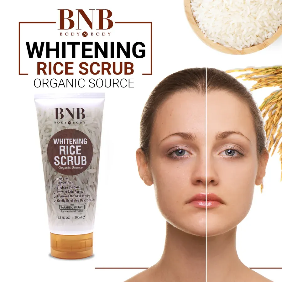 BNB-Rice Extract Brightening Skincare Kit | Face Wash, Scrub & Mask ) View Gallery - Pakistan