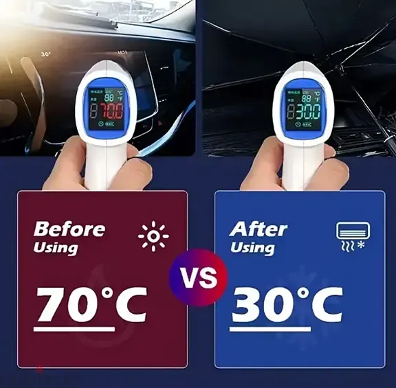 Car Umbrella Sunshade Car Windshield Sun Shade Umbrella, Sun Visor Protector, Foldable Front Window Sunshade Umbrella, Heat Insulation Protection View Gallery - Pakistan