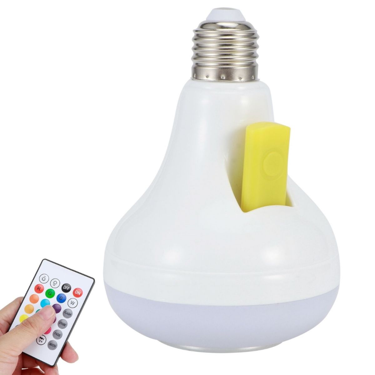 Smart LED Light Bulb with Built-in Bluetooth Speaker and Remote Control View Gallery - Pakistan