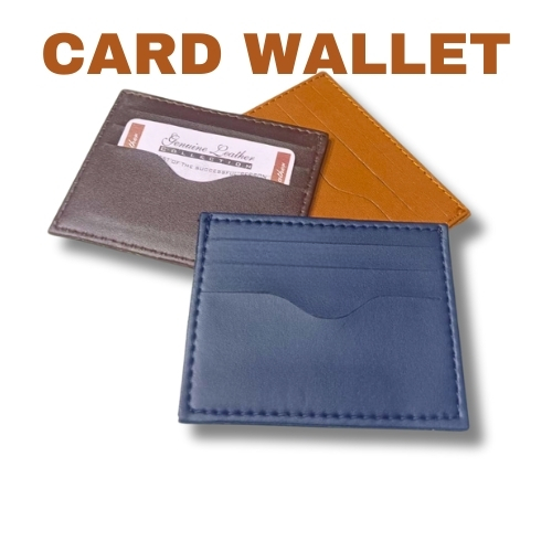 Slim Leather Card Case Wallet Minimalist Credit Card Holder Money Clip for Men &amp;amp; Women