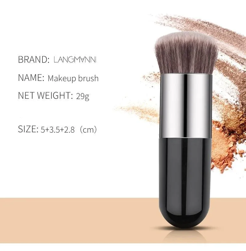 Chubby Pier Foundation Brush Flat Cream Makeup Brushes Professional Cosmetic Makeup Brush - 1 Pcs View Gallery - Pakistan