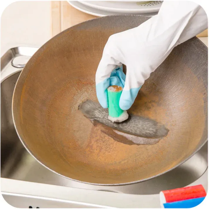 2pcs Magic Stain Remover Sticks - Powerful Rust &amp; Dirt Cleaner for Pots, Pans &amp; Kitchen Utensils. View Gallery - Pakistan