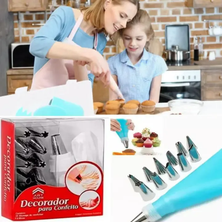 15pcs Piping Nozzles Pastry Cream Tips Stainless Steel View Gallery - Pakistan