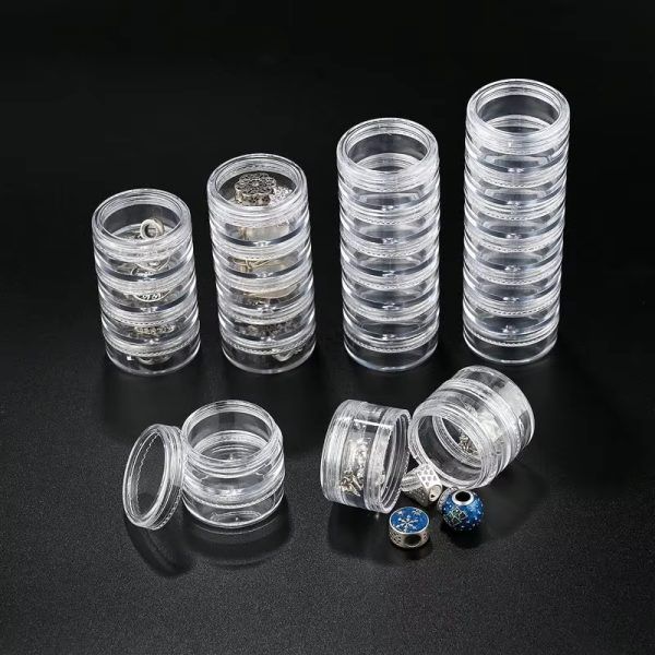 Transparent Co Joined Round Jewelry Makeup Storage Box Container | Bracelet, Earring Round Plastic Organizer View Gallery - Pakistan