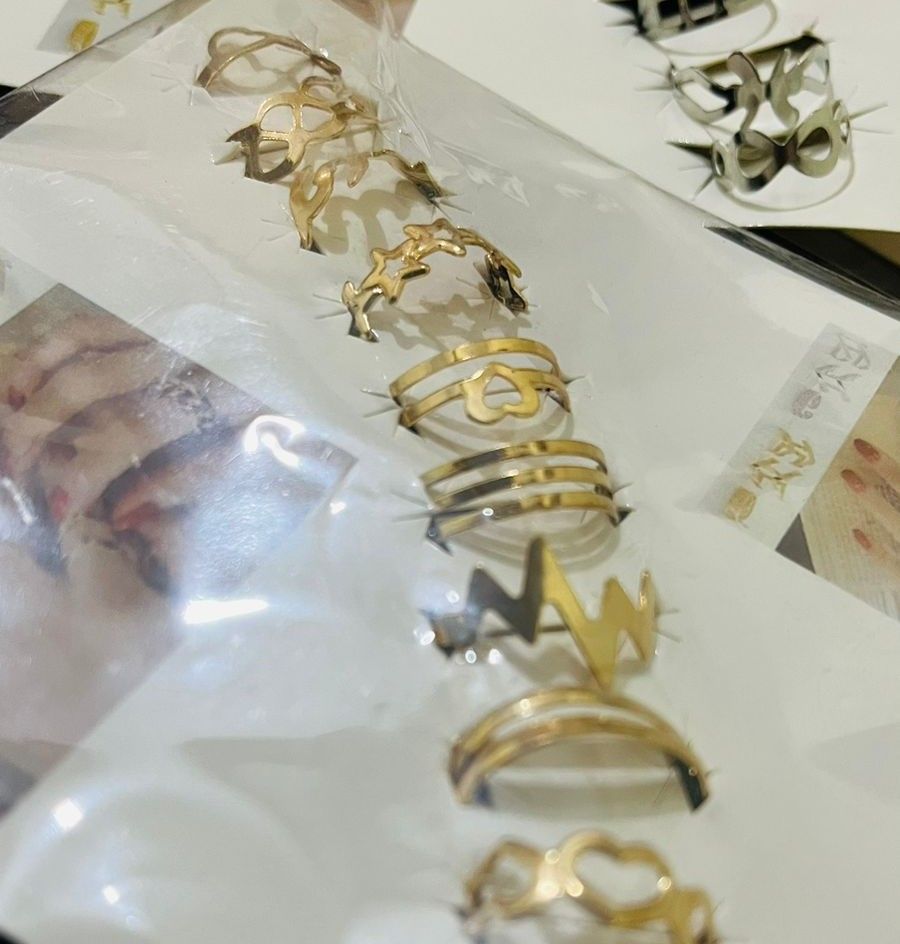 10 Pcs - Multi color ring set  Fashion Jewelry for girls &amp; women Gift View Gallery - Pakistan