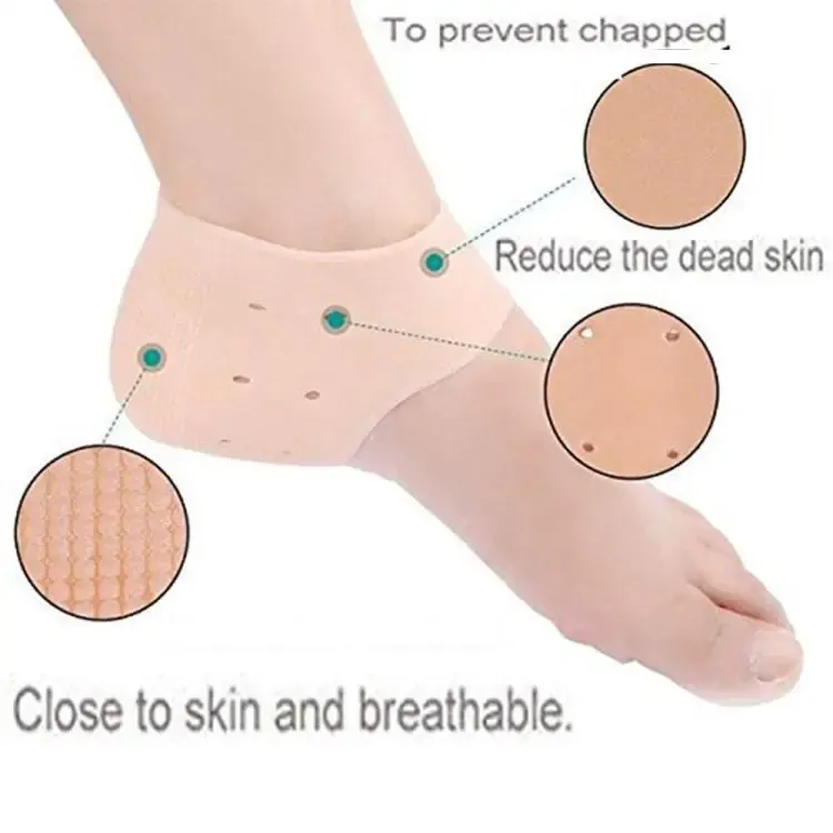 Pack of 2,Pair of half Heel Pain Anti Crack Silicone Set - Anti Crack  For Pain Relief Unisex View Gallery - Pakistan