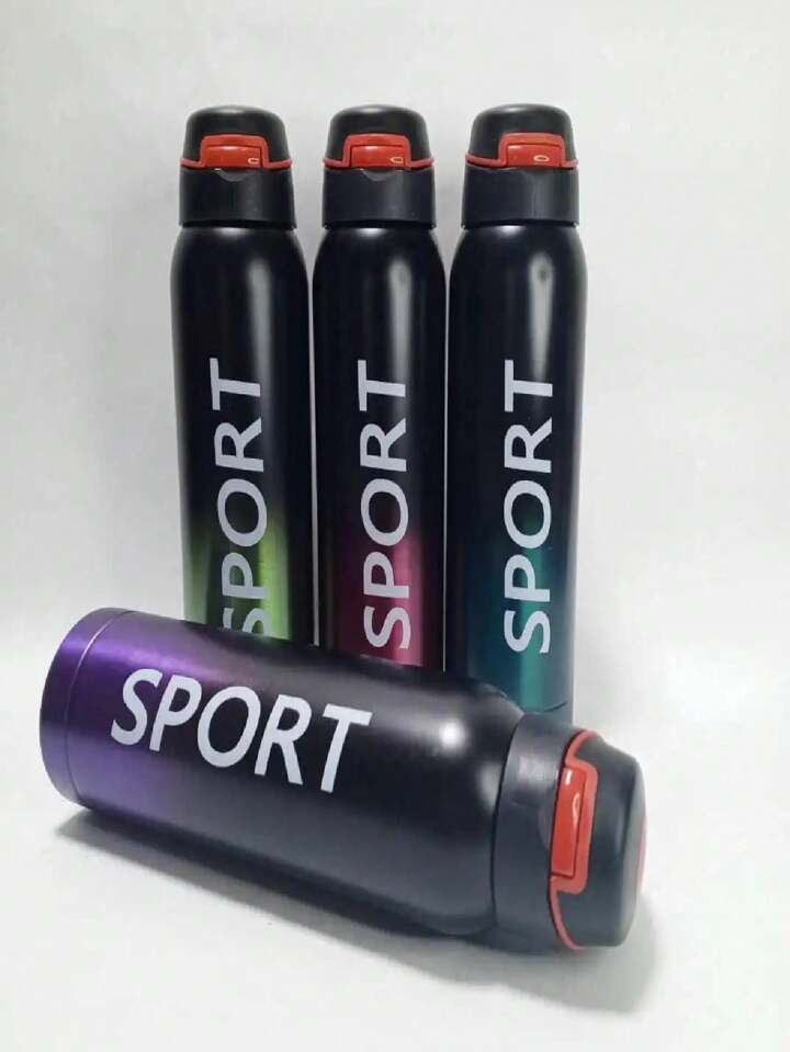 500ml Portable Sports Water Bottles Thermos With Straw (random color) View Gallery - Pakistan