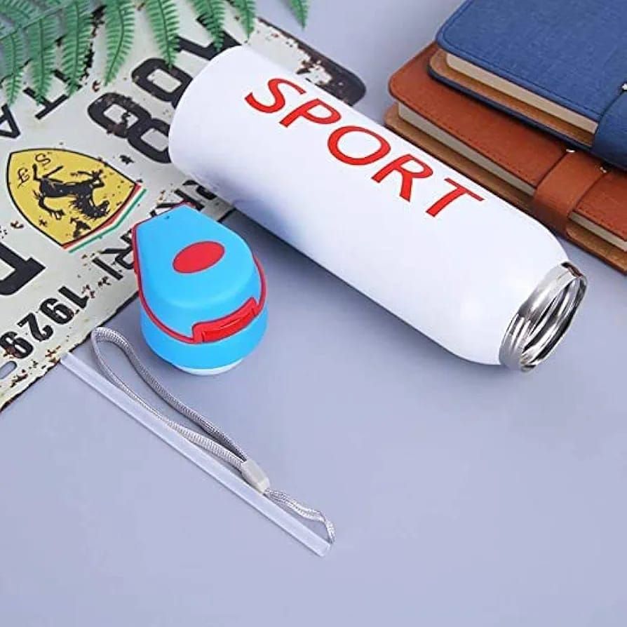 500ml Portable Sports Water Bottles Thermos With Straw (random color) View Gallery - Pakistan