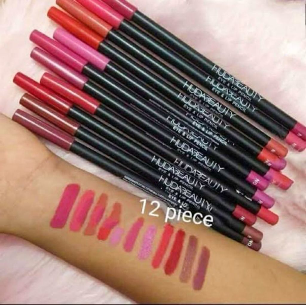 pack of 12 Huda beauty Lip &amp; Eye pencils View Gallery - Pakistan