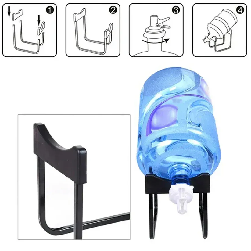 Portable Strong Water Dispenser Bottle Stand with Nozzle Tap (Random color) View Gallery - Pakistan