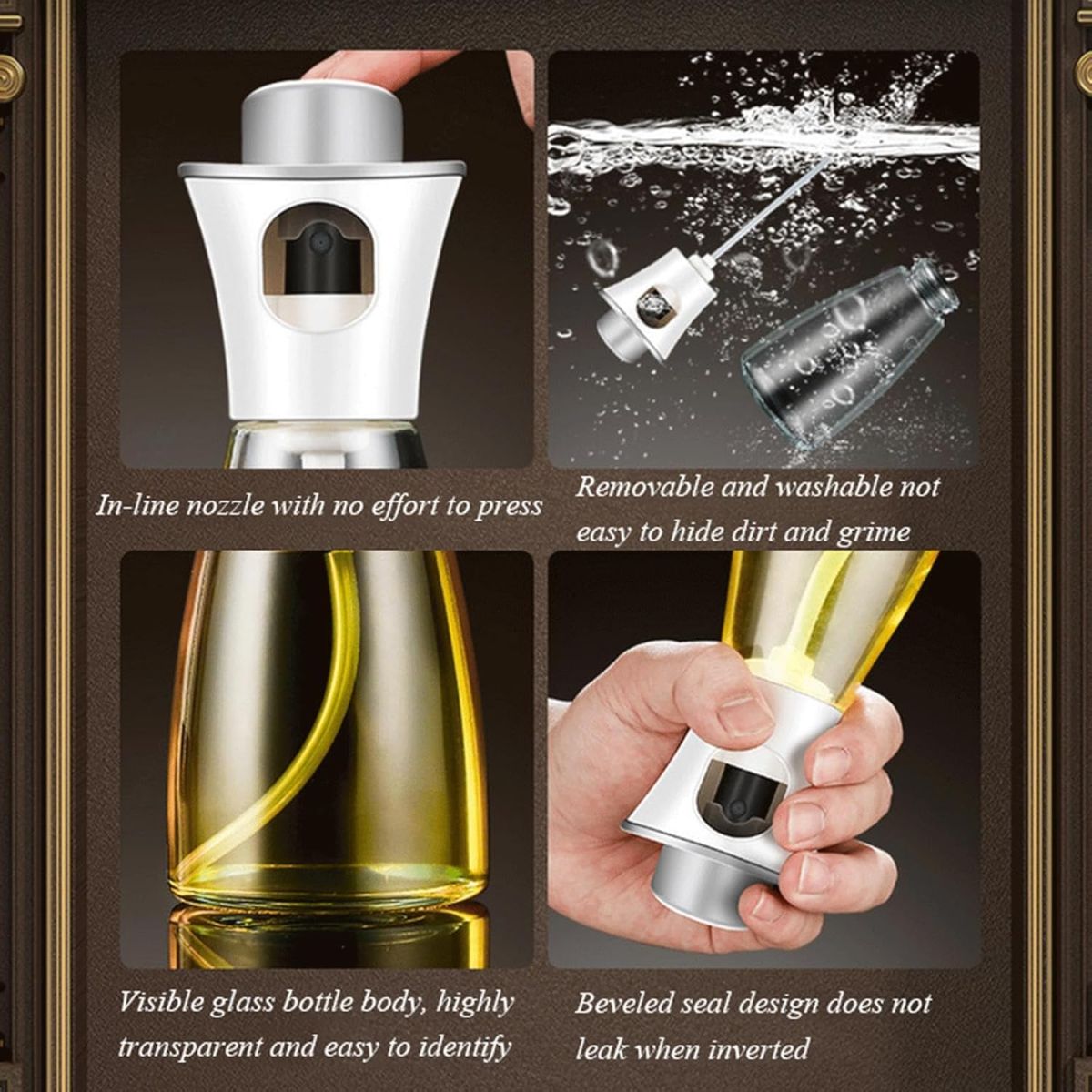 Oil Spray Dispenser / Oil Spray Bottle Pump for Cooking, BBQ, Baking, Frying, Salad (Random color) 170ml View Gallery - Pakistan