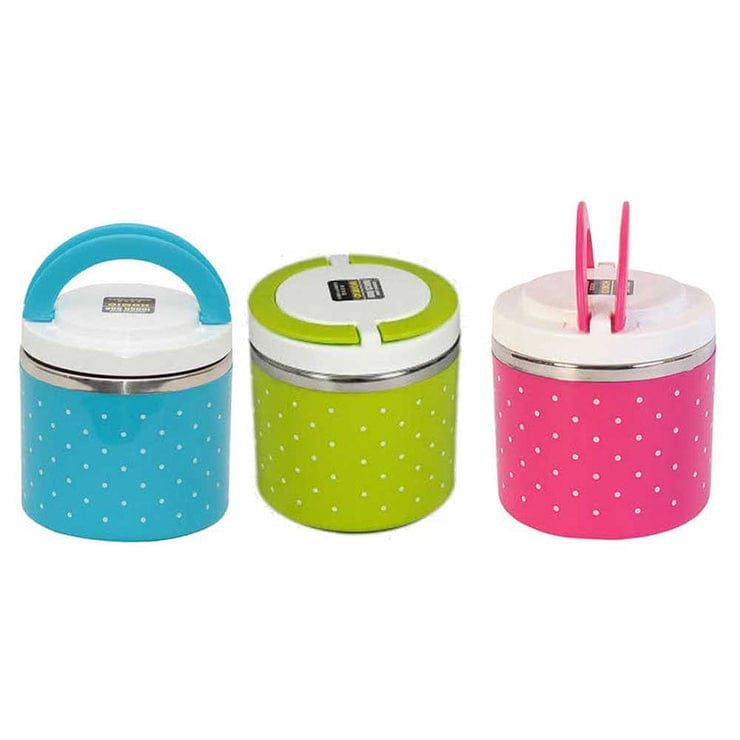 Stainless Steel Single Layered Lunch Box  For Kids and Adults (random color) View Gallery - Pakistan
