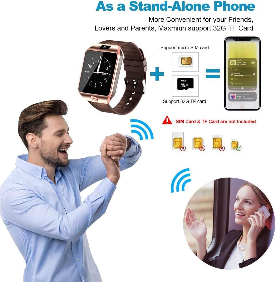 DZ09 Bluetooth Smartwatch,Touchscreen Wrist Smart Phone Watch Sports Fitness Tracker with SIM SD Card Slot Camera (black) View Gallery - Pakistan