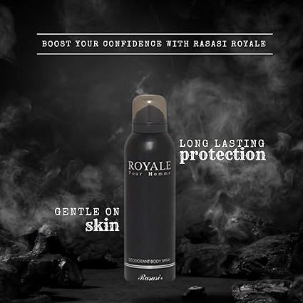 Rasasi Deo Royale Black Colour, 200 ml ( Original ) View Gallery - Pakistan