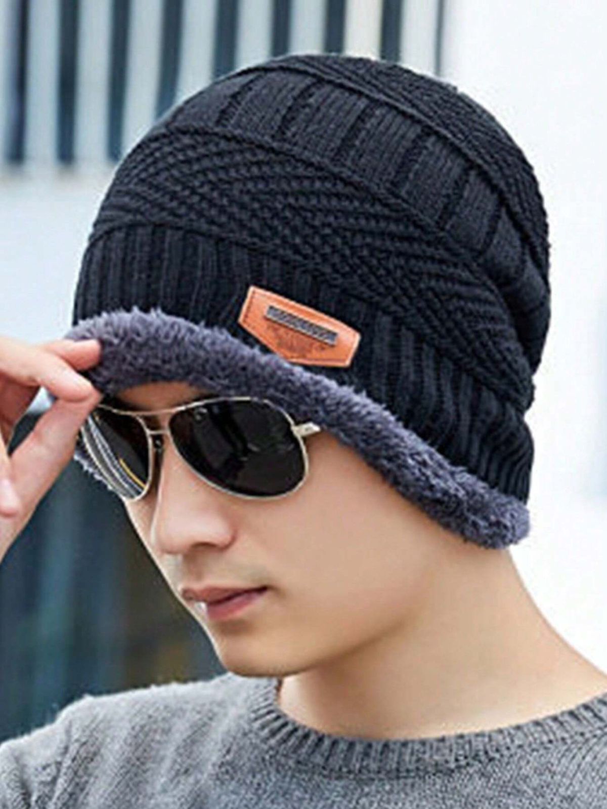 Couple Pack of 2 Combo - woolen winter beanie Head cap with neck warmer muffler for men and women (Black) View Gallery - Pakistan