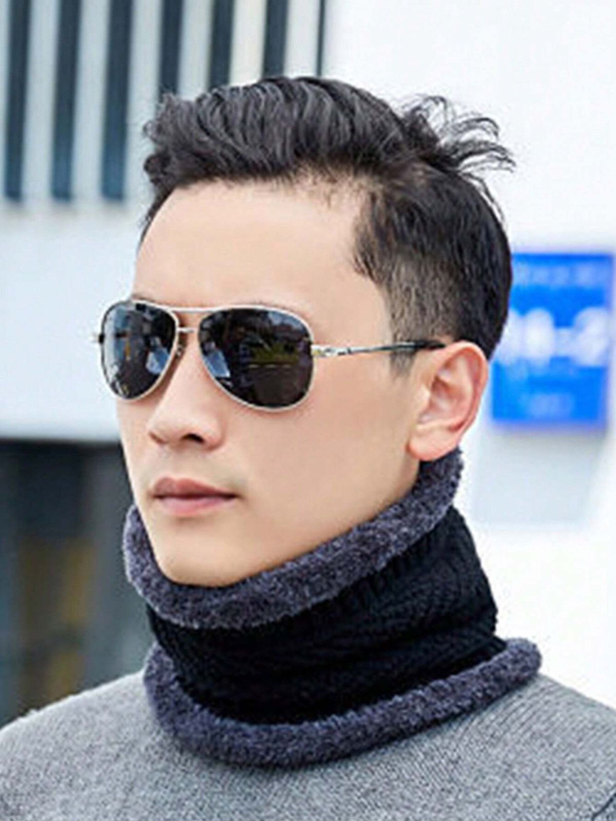 Couple Pack of 2 Combo - woolen winter beanie Head cap with neck warmer muffler for men and women (Black) View Gallery - Pakistan