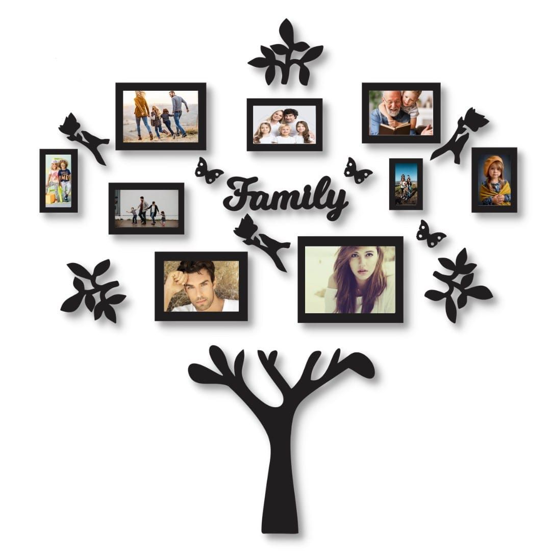 3d wall art family tree |  Wooden Family Tree Photo Wall decoration View Gallery - Pakistan