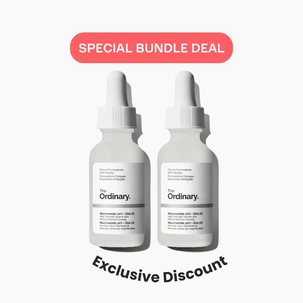 (PAck Of 2 ) The Ordinary Niacinamide 10% + Zinc 1 % (30ML ) - with barcode &amp;amp; Batch Code