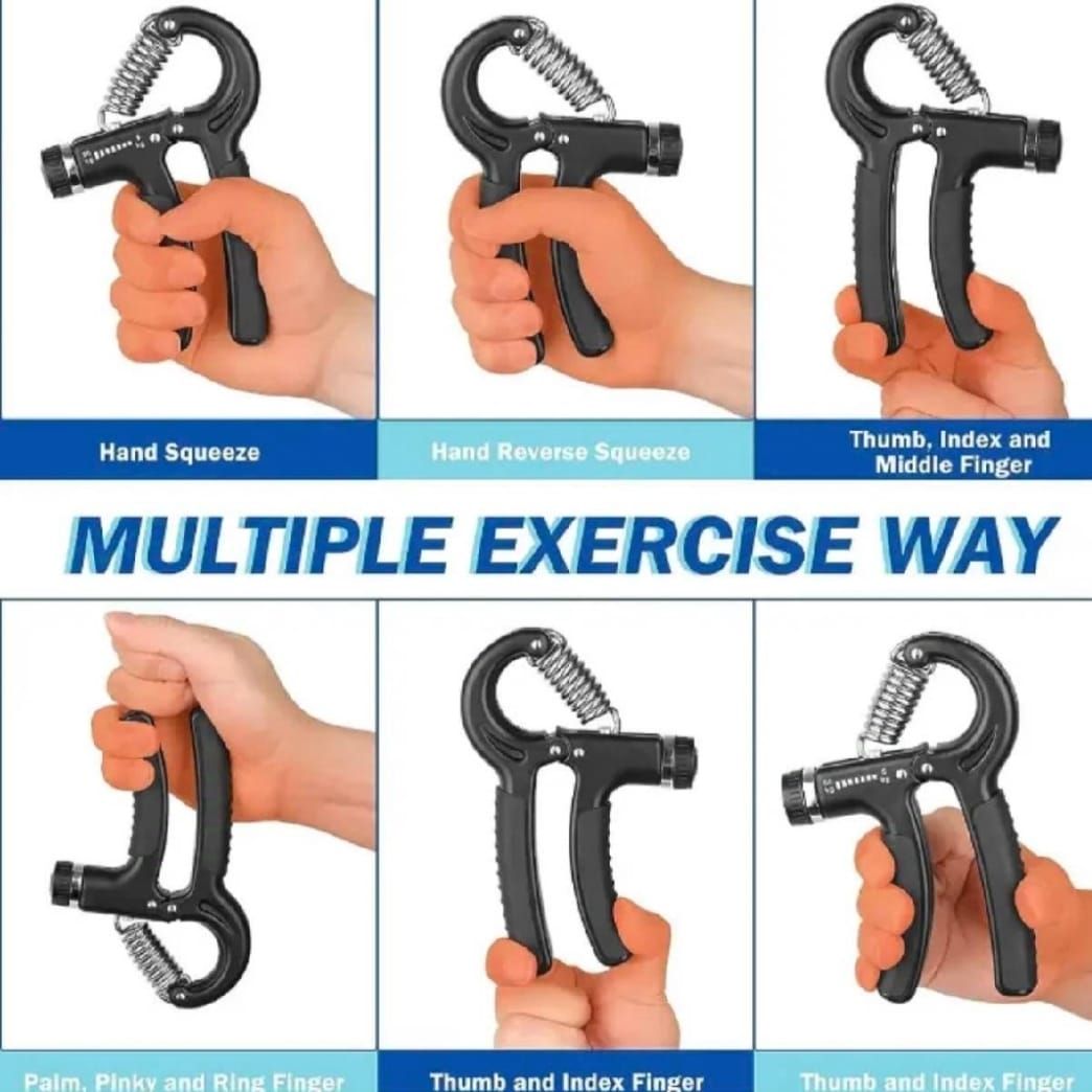 Hand Grip Strengthener Adjustable Resistance Wrist Strengthener Forearm Gripper Hand Workout Squeezer Grip Strength Trainer - Random Color View Gallery - Pakistan