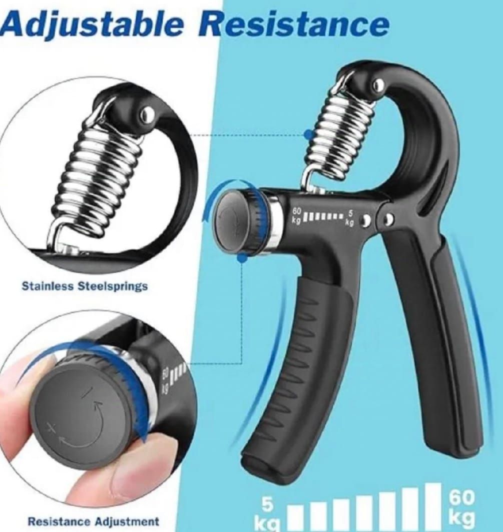 Hand Grip Strengthener Adjustable Resistance Wrist Strengthener Forearm Gripper Hand Workout Squeezer Grip Strength Trainer - Random Color View Gallery - Pakistan