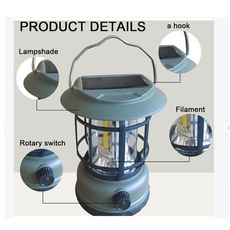 Emergency Camping Light For Tent Work GB-23 | Outdoor Solar lantern (Random color) View Gallery - Pakistan