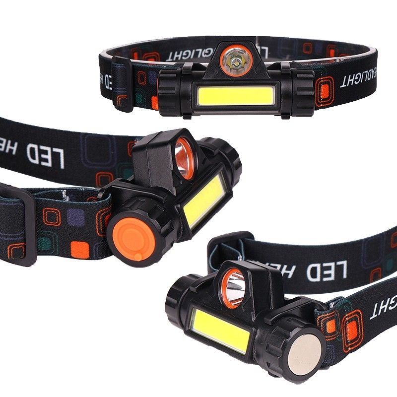 Rechargeable Ip65 Waterproof Headlight With COB Flashlight View Gallery - Pakistan