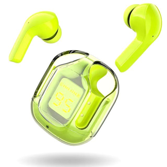 Treqa BT35 Bluetooth Earbuds | Wireless Earphones | HiFi Stereo Headphone | Digital Display Charging Case (Random color) View Gallery - Pakistan