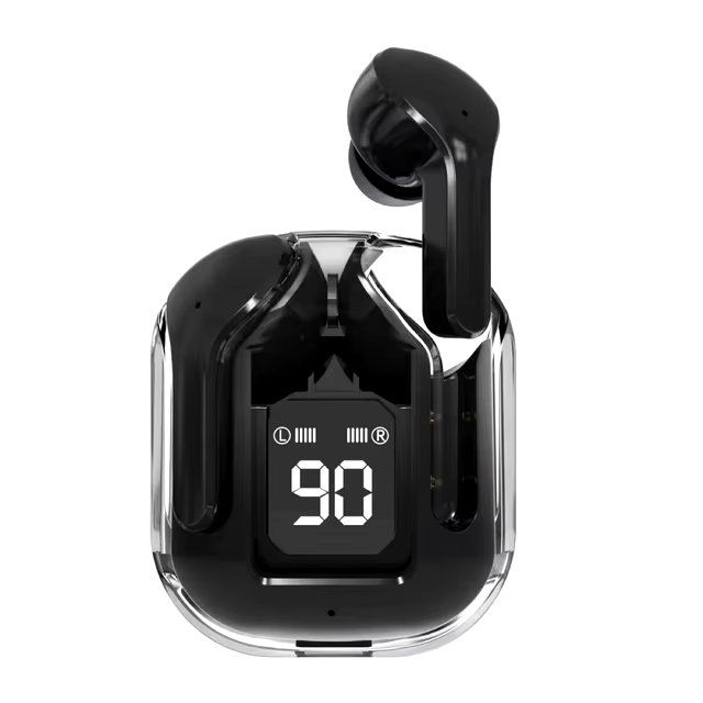 Treqa BT35 Bluetooth Earbuds | Wireless Earphones | HiFi Stereo Headphone | Digital Display Charging Case (Random color) View Gallery - Pakistan