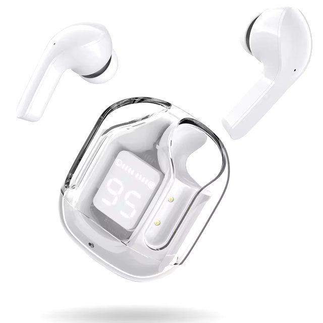 Treqa BT35 Bluetooth Earbuds | Wireless Earphones | HiFi Stereo Headphone | Digital Display Charging Case (Random color) View Gallery - Pakistan