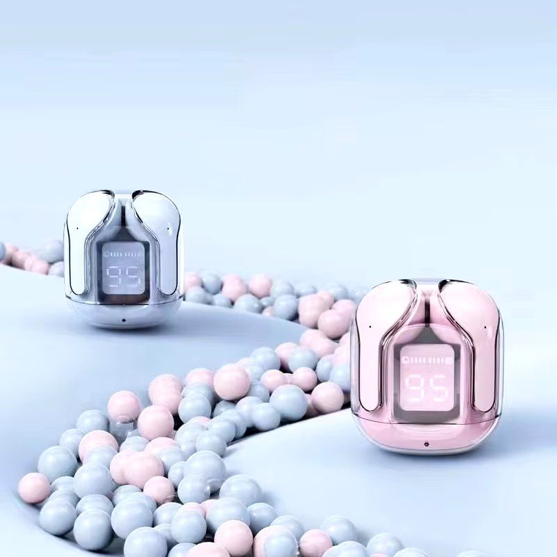 Treqa BT35 Bluetooth Earbuds | Wireless Earphones | HiFi Stereo Headphone | Digital Display Charging Case (Random color) View Gallery - Pakistan