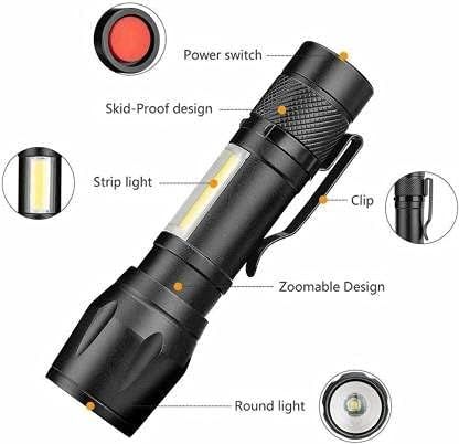 Torch Mini Flashlight Rechargeable 500mAh ABS Plastic Body View Gallery - Pakistan