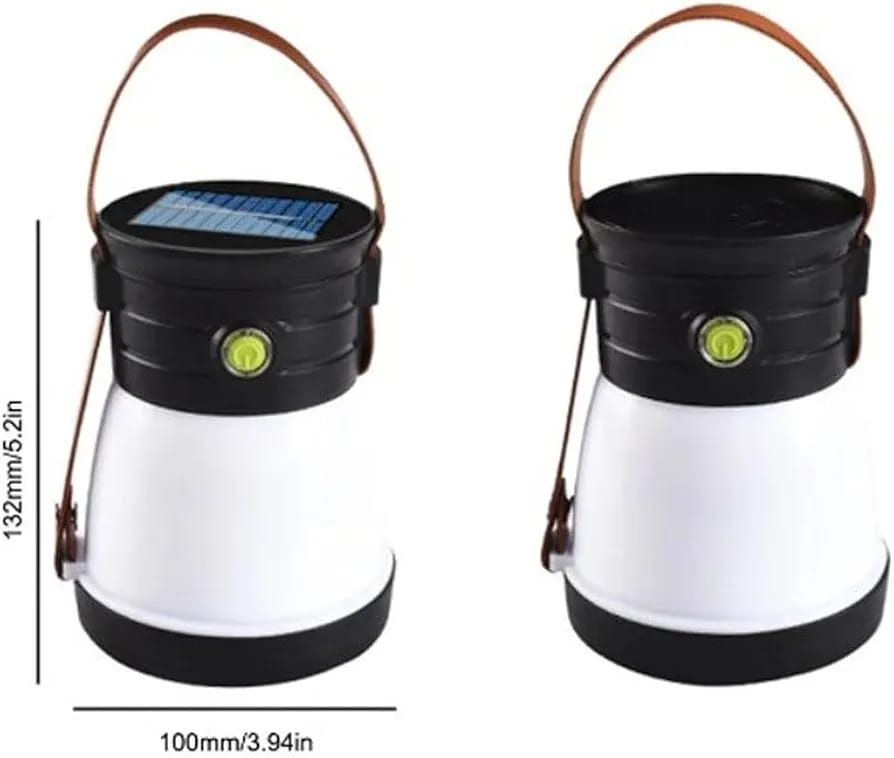 Emergency Light Multifunctional Camping Lantern Lamp, Black and White - ZJ-1158 View Gallery - Pakistan