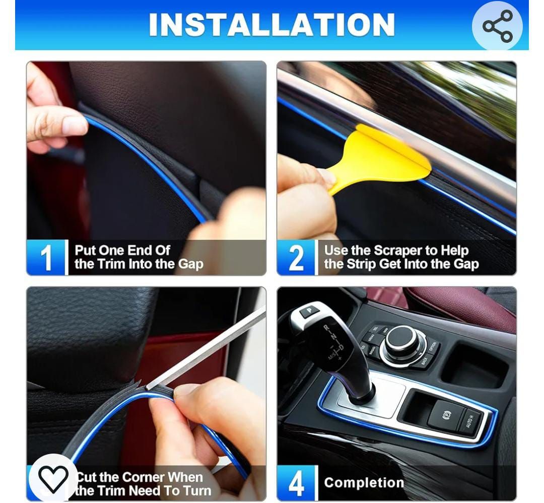 5Meter Cars Auto Accessories Dashboard Car Styling Interior Decoration Strips Molding Trim ( Red Color View Gallery - Pakistan