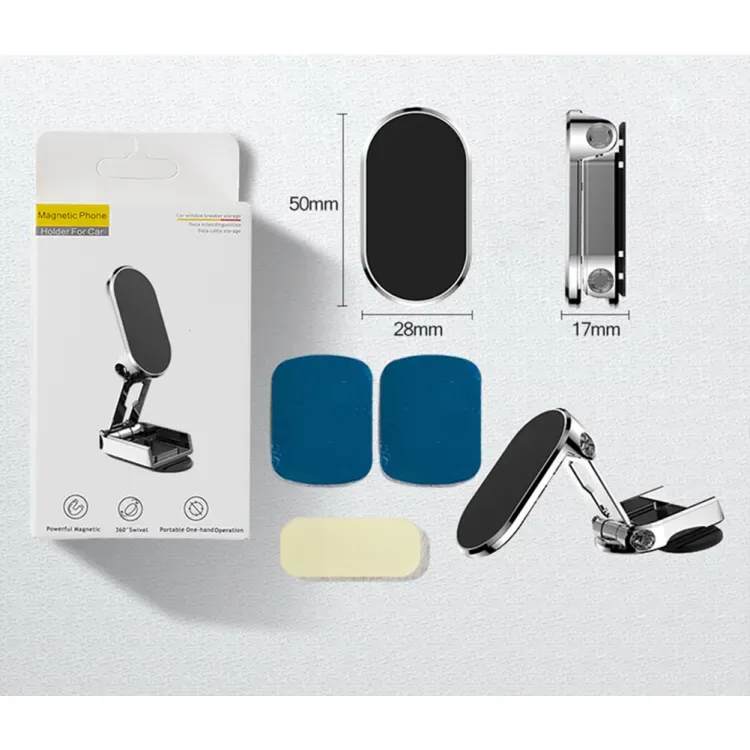 Folding Car Mobile Phone Bracket Base Strong Magnetic Suction 360 Degree Rotating Adjustable Height Air Outlet Navigation Holder - Mobile Stand - Phone Stand - Stand For Mobile Phone View Gallery - Pakistan