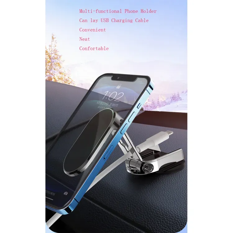 Folding Car Mobile Phone Bracket Base Strong Magnetic Suction 360 Degree Rotating Adjustable Height Air Outlet Navigation Holder - Mobile Stand - Phone Stand - Stand For Mobile Phone View Gallery - Pakistan