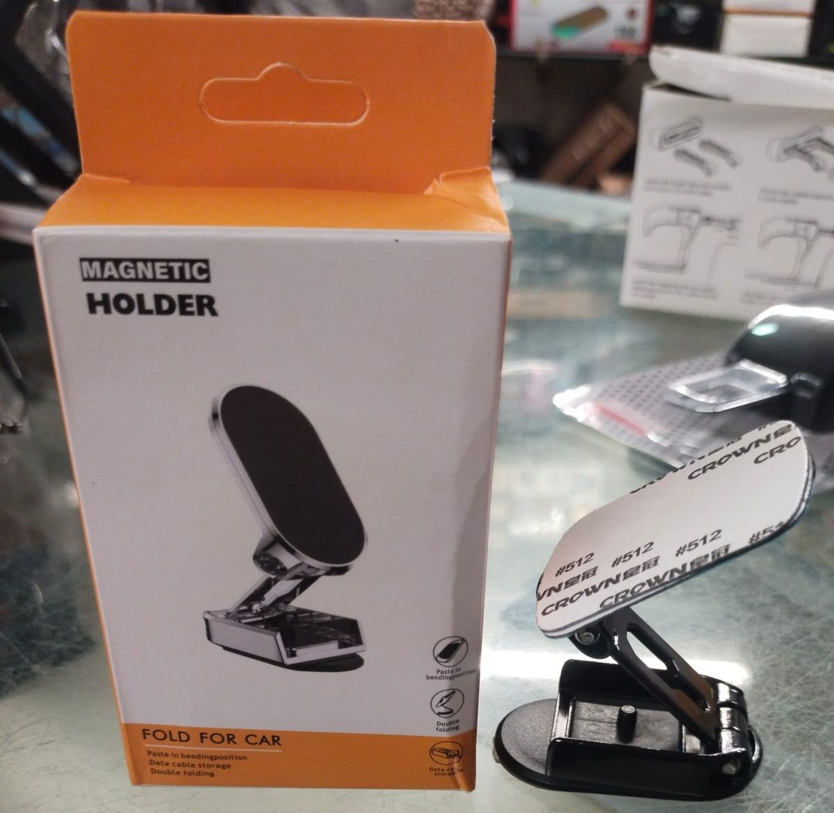 Folding Car Mobile Phone Bracket Base Strong Magnetic Suction 360 Degree Rotating Adjustable Height Air Outlet Navigation Holder - Mobile Stand - Phone Stand - Stand For Mobile Phone View Gallery - Pakistan