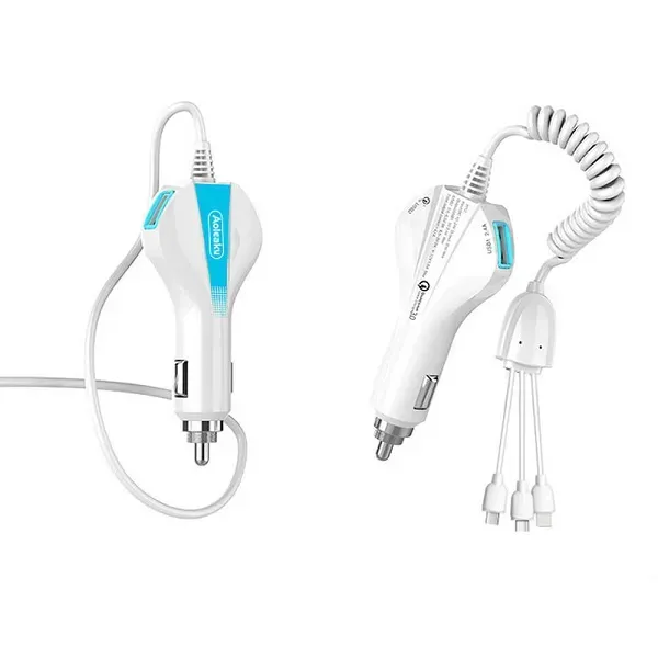 Aolike 5012 Car Phone Charger  USB Fast Charge One Drag 3in1 Universal Car Charger View Gallery - Pakistan