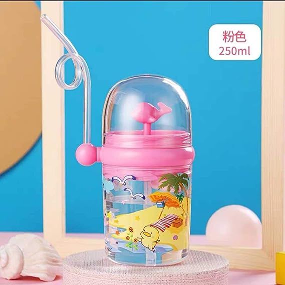Children Whale Spray Cup Sippy Bottle Cartoon Baby with Sippy Kettle Outdoor Portable Children's Cup (Random Color) View Gallery - Pakistan