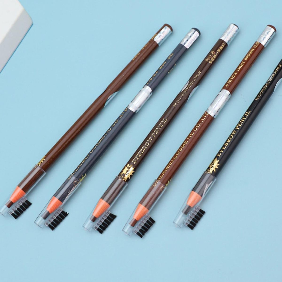12 Pcs Waterproof Sweat-proof Eyebrow Pencil Non Smudge Long Lasting (Random Color) View Gallery - Pakistan
