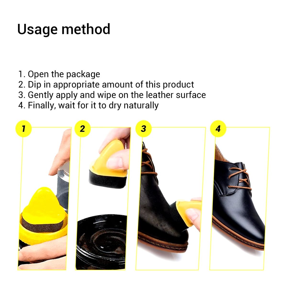 Black Leather Shoe Polish Cream with Sponge View Gallery - Pakistan
