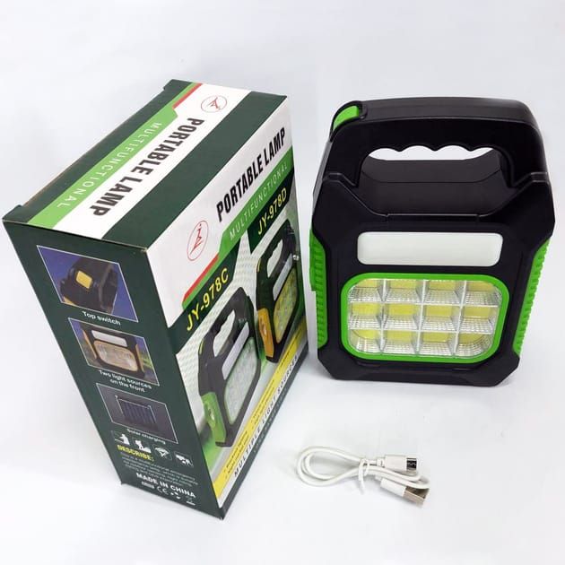 Solar Camping Lantern with Power Bank Function, JY-978D / Portable Rechargeable Lantern (Random color) View Gallery - Pakistan