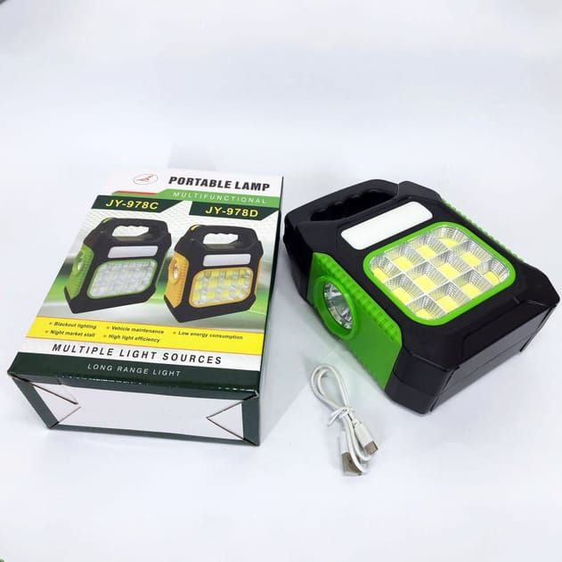 Solar Camping Lantern with Power Bank Function, JY-978D / Portable Rechargeable Lantern (Random color) View Gallery - Pakistan