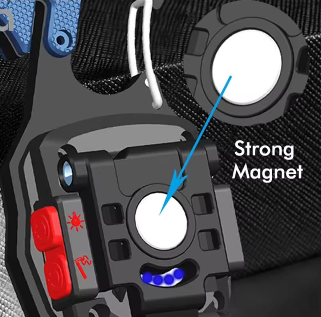 Multifunction Keychain COB Work Lights Strong Magnet Mini Torch with Cigarette Lighter Screwdriver USB Rechargeable Flashlight (Random color) View Gallery - Pakistan